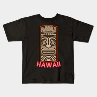 Hawaii t-shirt designs tiki Kids T-Shirt